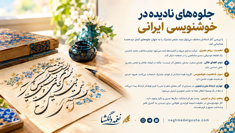 جلوه&zwnj;های نادیده در خوشنویسی ایرانی