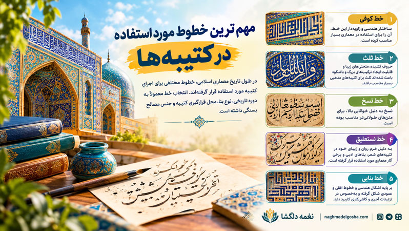 مهمترین خطوط مورد استفاده در کتیبهها مهمترین خطوط مورد استفاده در کتیبهها